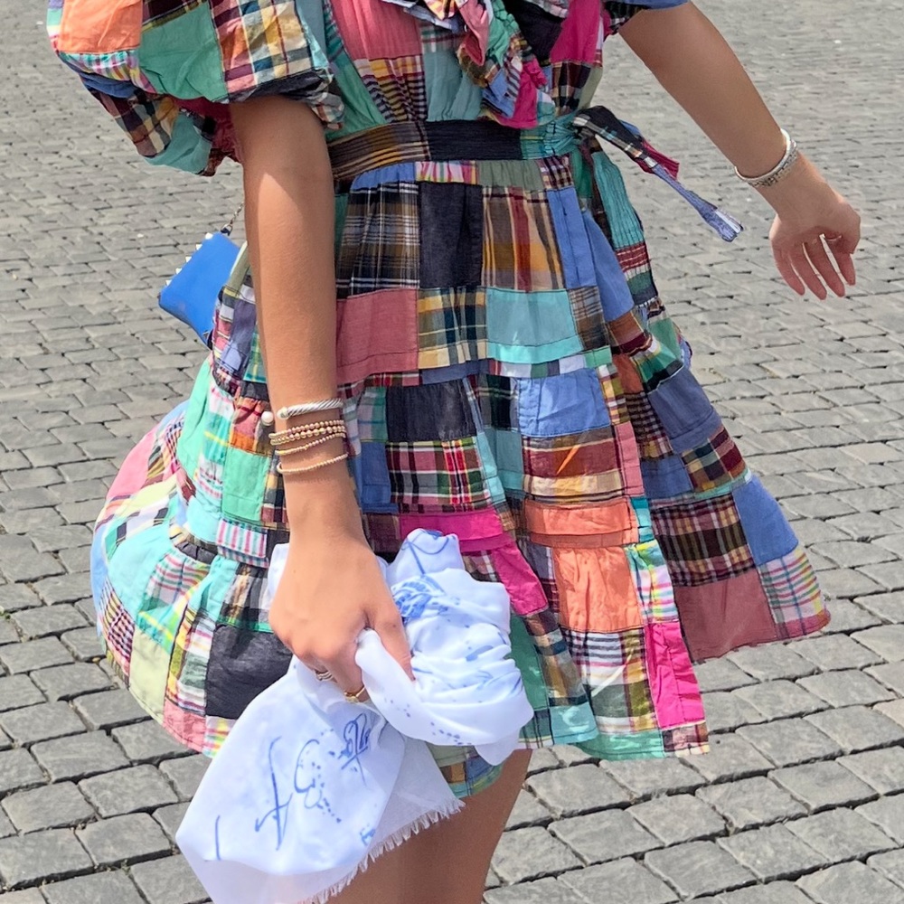 Love the Label Plaid Crossover Dress